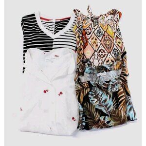 Lot of 4 Varies Jane + Delancey  Tops Size Small 2 Sleeveless  2 Long Sleeves